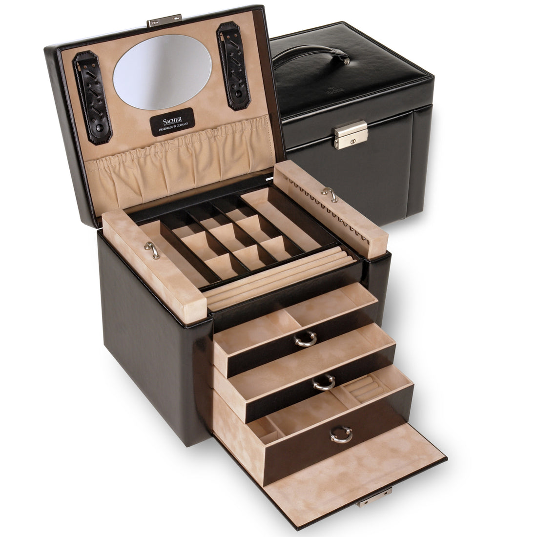 Coffret à bijoux Marta new classic / noir (cuir)