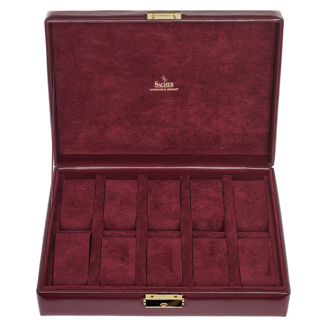 case for 10 watches acuro / bordeaux (leather)