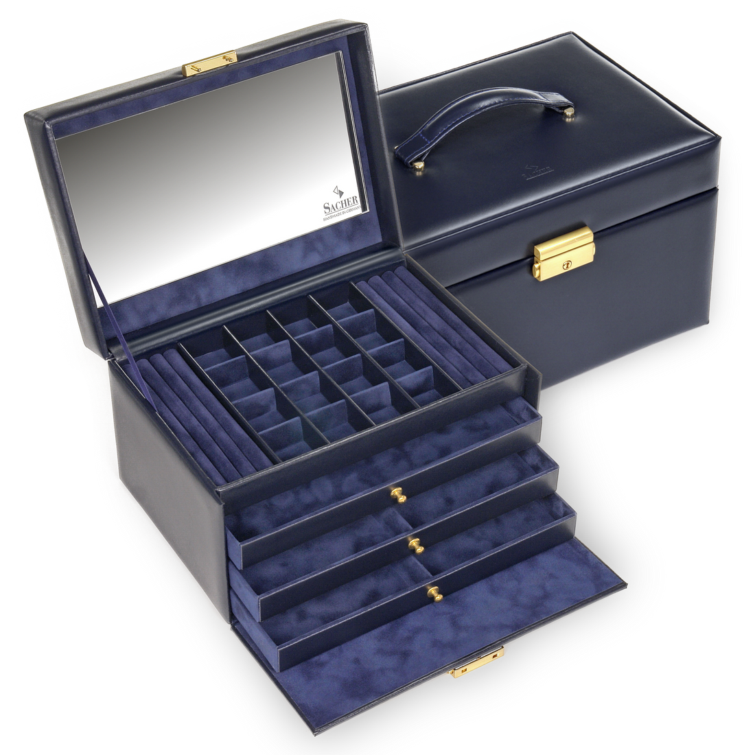 Coffret à bijoux Lena acuro / navy (cuir)