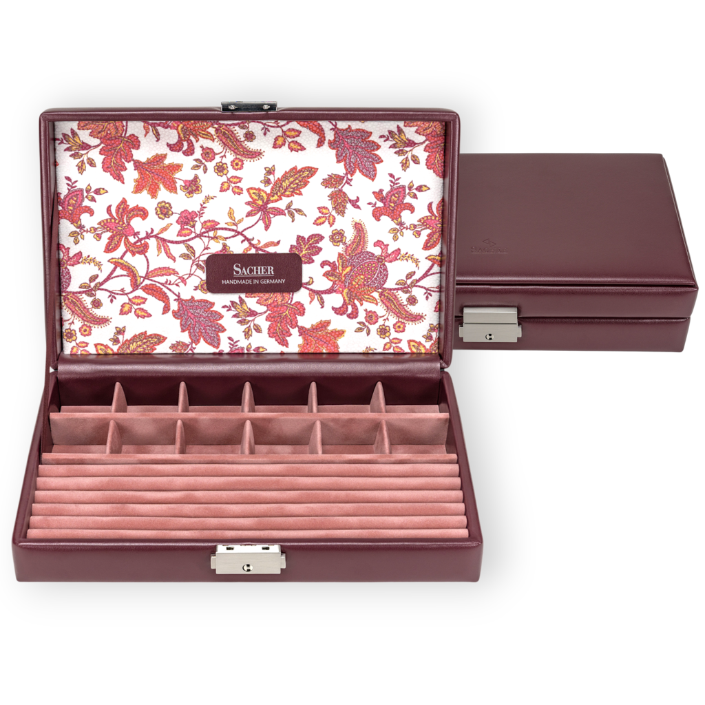 Ring- und Sammleretui florage / bordeaux