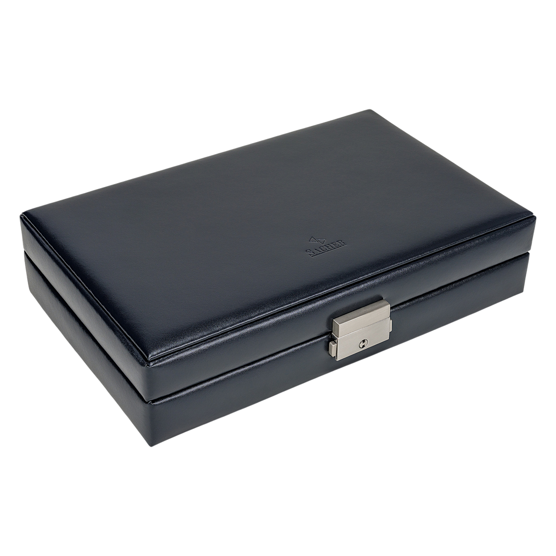 Ring- und Sammleretui florage / navy (Leder)