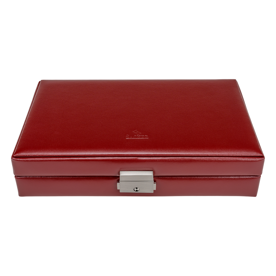 Étui pour bagues et collections amadora / rouge (cuir)