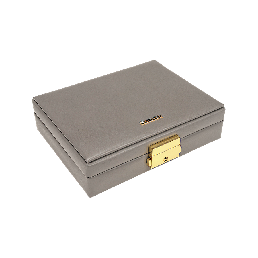 Etui fleur venice / gris (cuir)