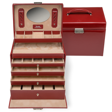 Nancy jewelry box amadora / red (leather)