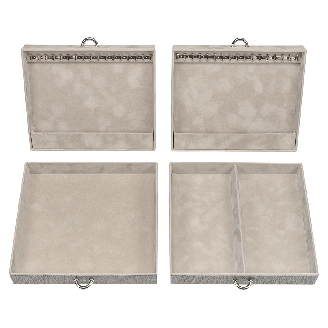 Coffret à bijoux Marta granello / gris (cuir de vachette pleine fleur)