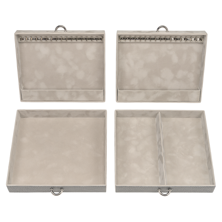 Coffret à bijoux Marta granello / gris (cuir de vachette pleine fleur)