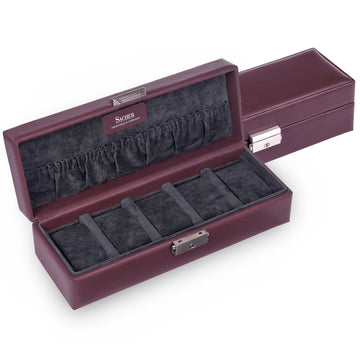 case for 5 watches cadeluxe / bordeaux (cowhide leather)