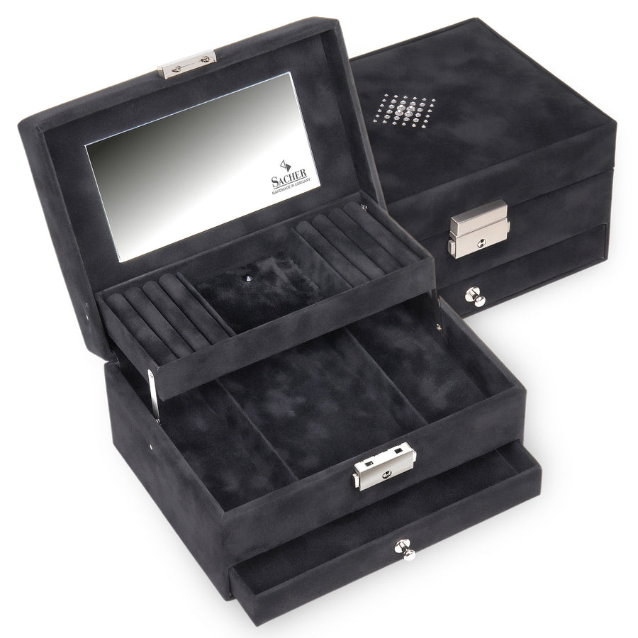 jewellery box Carola crystalo / black