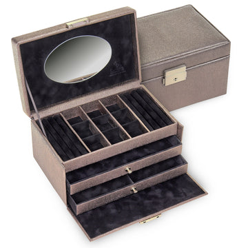 jewellery case Elly lagarto / taupe