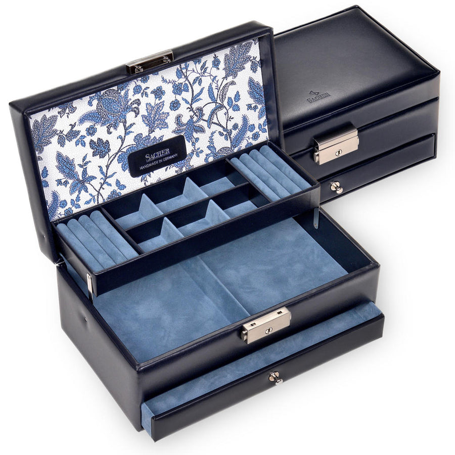 jewellery case Helen florage / navy (leather)