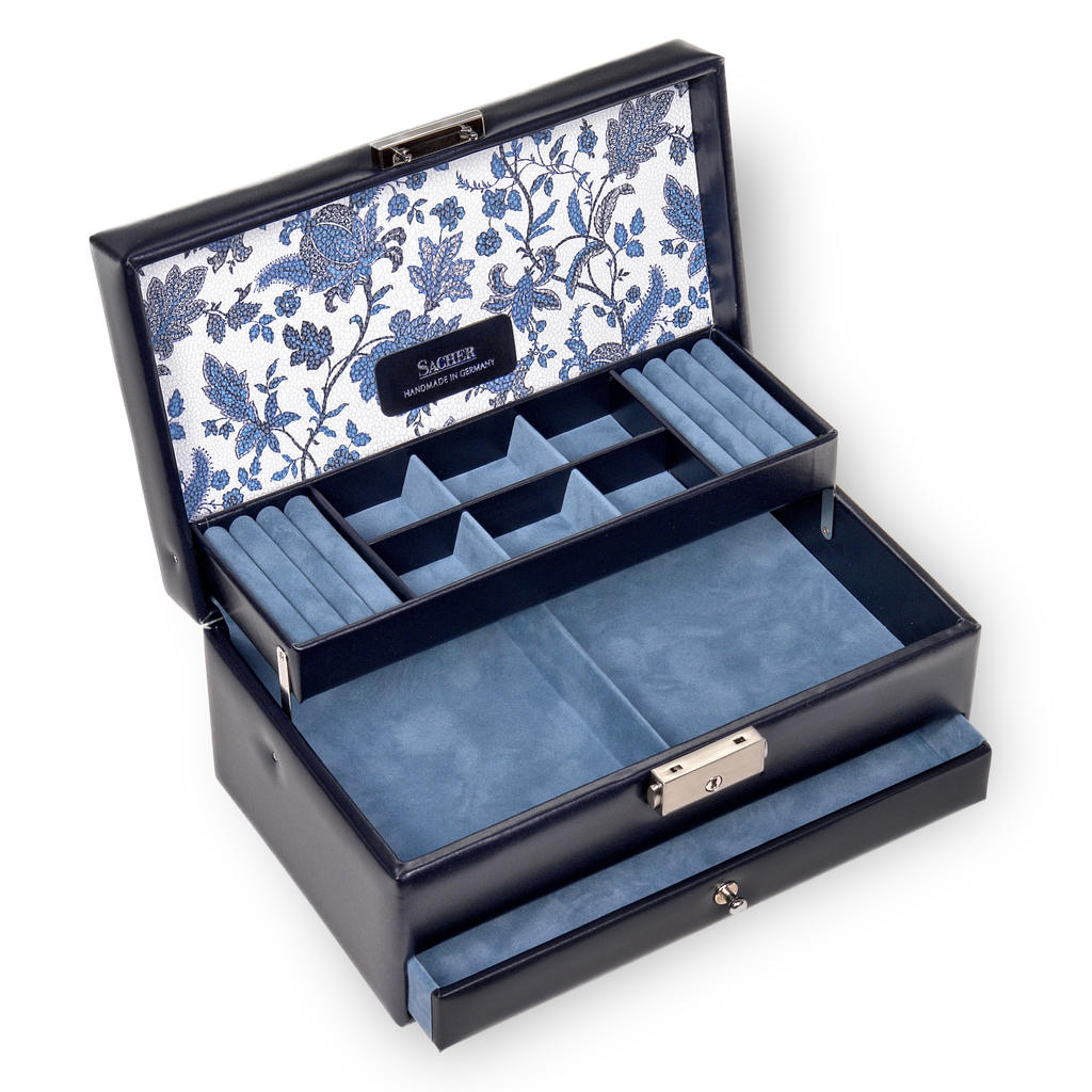jewellery case Helen florage / navy (leather)