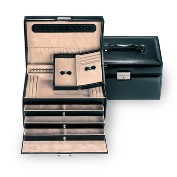 Coffret à bijoux Julia new classic / noir (cuir)