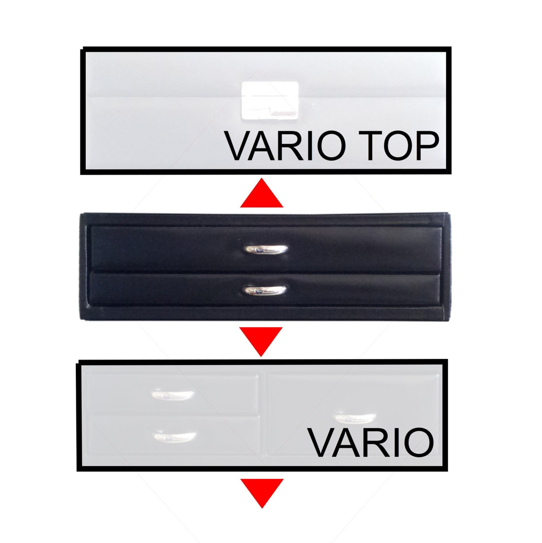 Module standard VARIO bagues vario / noir (cuir)