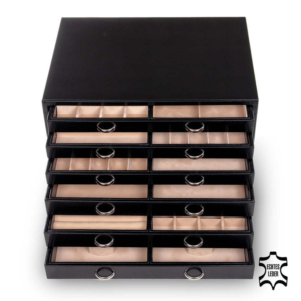 Coffre à bijoux Grand VARIO vario / noir (cuir)